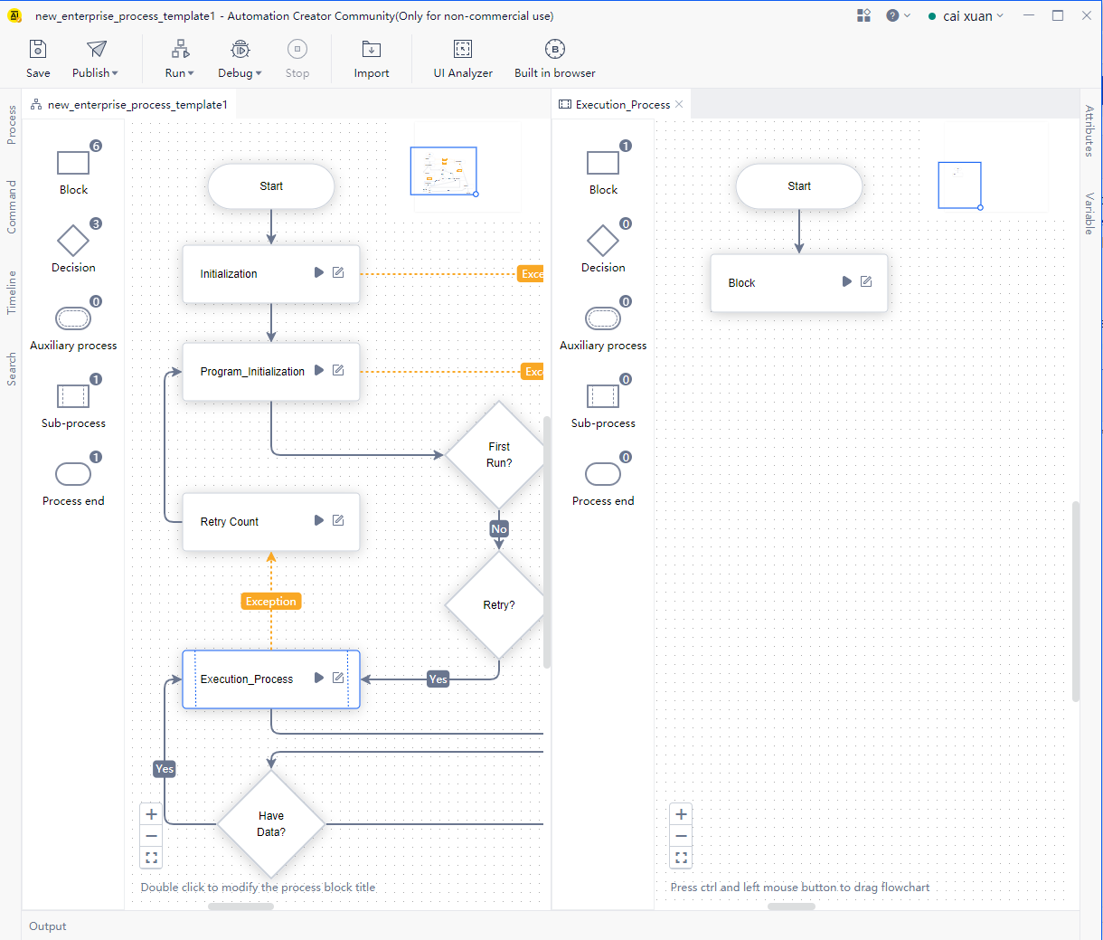 main flow and subflow