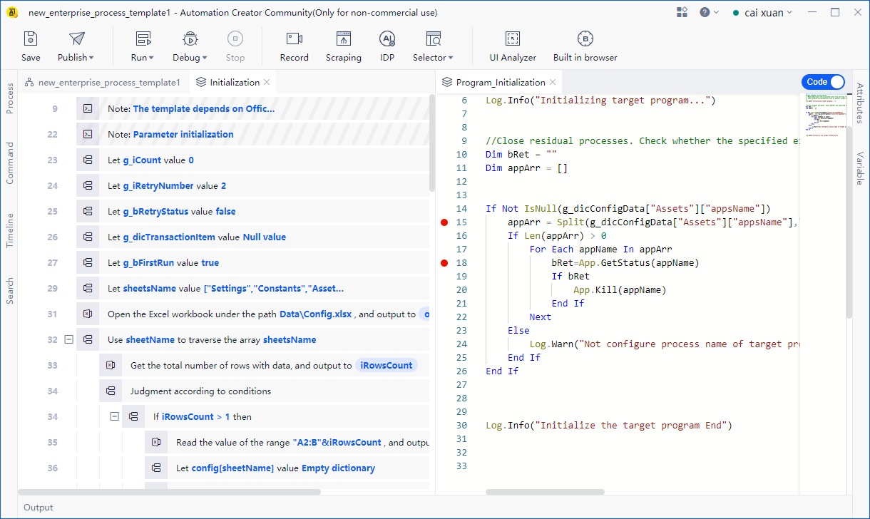 visual code method