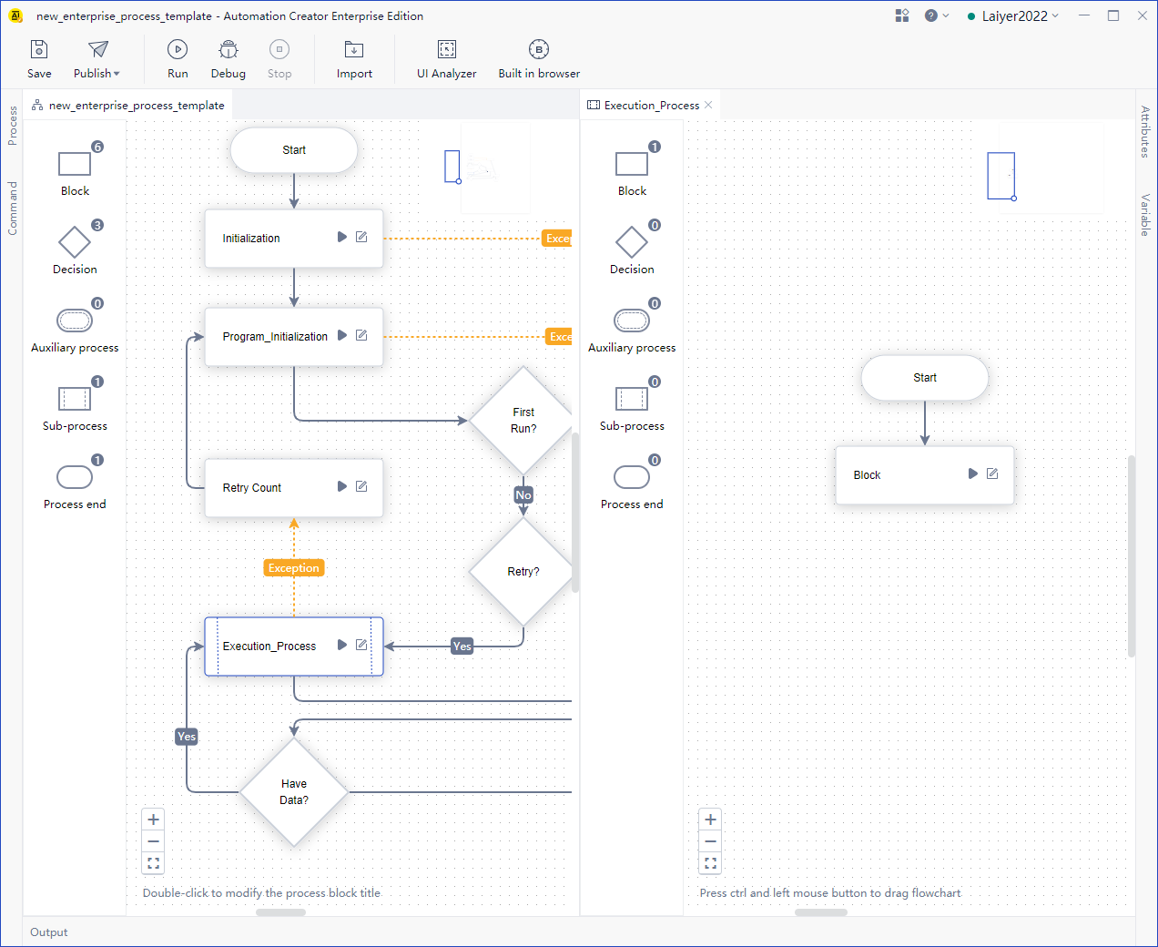 main flow and subflow