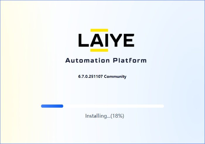 setup page-installing