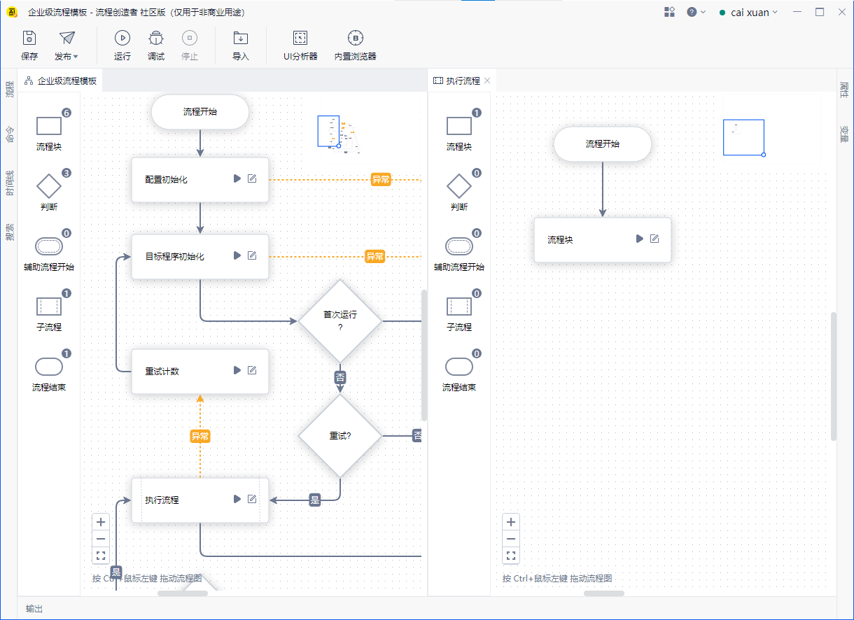 main flow and subflow