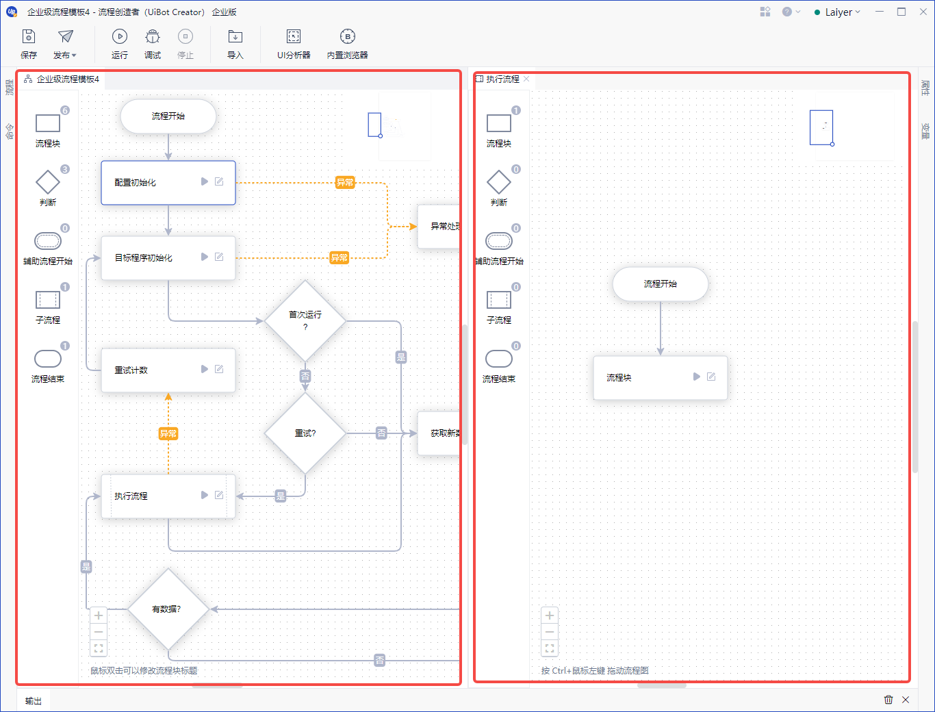 main flow and subflow