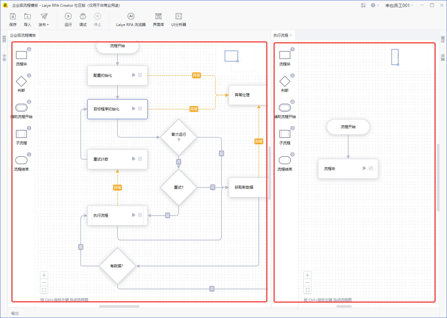 main flow and subflow