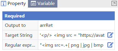 **Figure 30: Regular expression search**