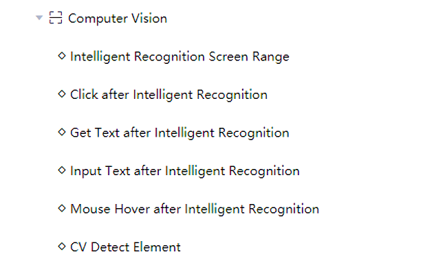 Intelligent recognition command list