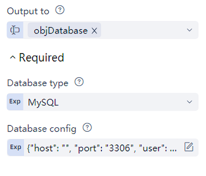 Create database object