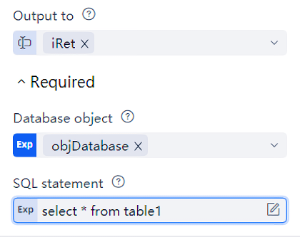 Execute single SQL query