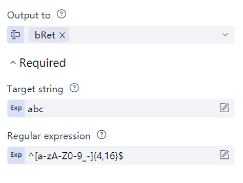 Regular Expression Lookup Test