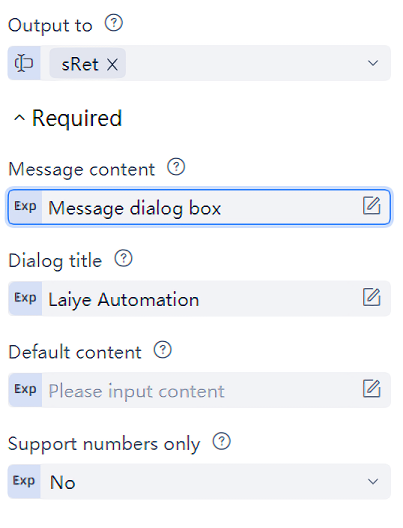 Input Dialog