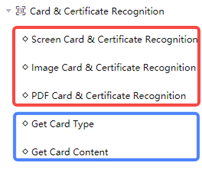 Command under "general Card & Certificate Recognition"