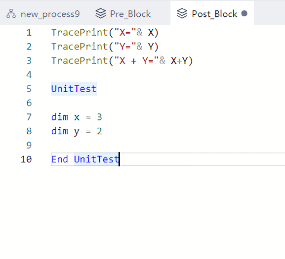 Writing Unit Test Blocks